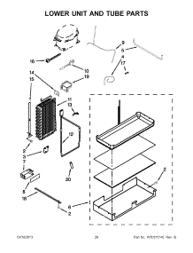 14 - Lower Unit And Tube Parts parts for Kitchenaid Refrigerator KSSC36QTS04 from AppliancePartsPros.com