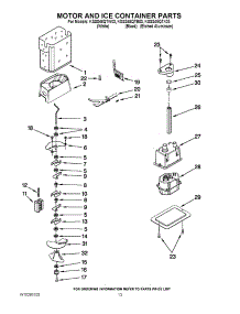 09 - Motor And Ice Container Parts parts for Kitchenaid Refrigerator KSSS48QTW03 from AppliancePartsPros.com