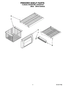 03 - Freezer Shelf Parts parts for Kitchenaid Refrigerator KSSO36QTX02 from AppliancePartsPros.com