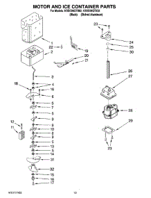 09 - Motor And Ice Container Parts parts for Kitchenaid Refrigerator KSSO36QTX02 from AppliancePartsPros.com