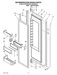 10 - Refrigerator Door Parts parts for Kitchenaid Refrigerator KSSO36QTX02 from AppliancePartsPros.com