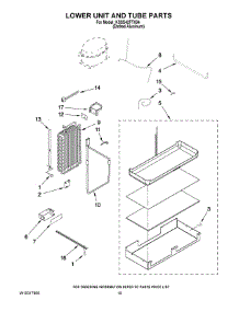 12 - Lower Unit And Tube Parts parts for Kitchenaid Refrigerator KSSS42FTX04 from AppliancePartsPros.com