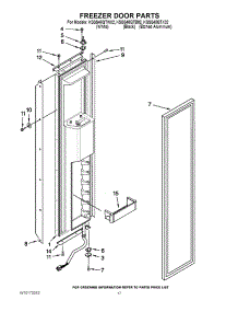 11 - Freezer Door Parts parts for Kitchenaid Refrigerator KSSS48QTW02 from AppliancePartsPros.com