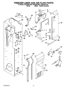 08 - Freezer Liner And Air Flow Parts parts for Kitchenaid Refrigerator KSSS36QTX02 from AppliancePartsPros.com