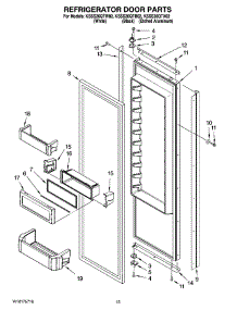 10 - Refrigerator Door Parts parts for Kitchenaid Refrigerator KSSS36QTX02 from AppliancePartsPros.com