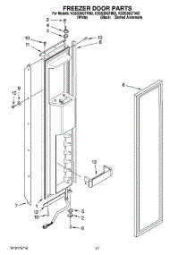 11 - Freezer Door Parts parts for Kitchenaid Refrigerator KSSS36QTB02 from AppliancePartsPros.com