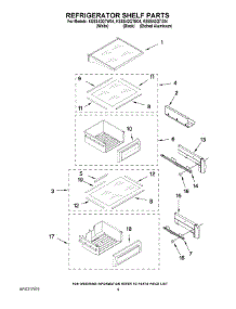 07 - Refrigerator Shelf Parts parts for Kitchenaid Refrigerator KSSS42QTB04 from AppliancePartsPros.com