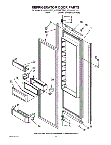 10 - Refrigerator Door Parts parts for Kitchenaid Refrigerator KSSS48QTX03 from AppliancePartsPros.com
