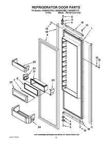 10 - Refrigerator Door Parts parts for Kitchenaid Refrigerator KSSS48QTX02 from AppliancePartsPros.com