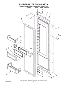 10 - Refrigerator Door Parts parts for Kitchenaid Refrigerator KSSS42QTX04 from AppliancePartsPros.com