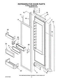 09 - Refrigerator Door Parts parts for Kitchenaid Refrigerator KSSO36FTX03 from AppliancePartsPros.com