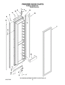 10 - Freezer Door Parts parts for Kitchenaid Refrigerator KSSO36FTX03 from AppliancePartsPros.com