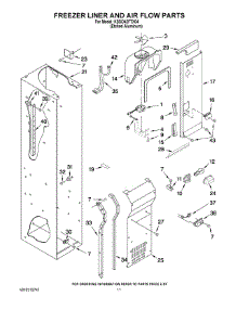 08 - Freezer Liner And Air Flow Parts parts for Kitchenaid Refrigerator KSSO42FTX04 from AppliancePartsPros.com