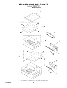07 - Refrigerator Shelf Parts parts for Kitchenaid Refrigerator KSSS36FTX03 from AppliancePartsPros.com