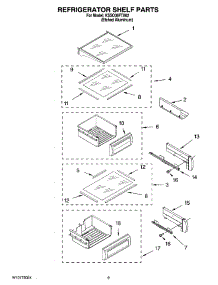 07 - Refrigerator Shelf Parts parts for Kitchenaid Refrigerator KSSO36FTX02 from AppliancePartsPros.com