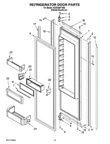 09 - Refrigerator Door Parts parts for Kitchenaid Refrigerator KSSO36FTX02 from AppliancePartsPros.com
