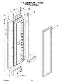 10 - Freezer Door Parts parts for Kitchenaid Refrigerator KSSO36FTX02 from AppliancePartsPros.com