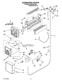 13 - Icemaker Parts parts for Kitchenaid Refrigerator KSSO36FTX02 from AppliancePartsPros.com