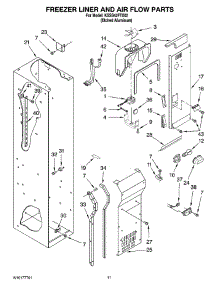08 - Freezer Liner And Air Flow Parts parts for Kitchenaid Refrigerator KSSS42FTX02 from AppliancePartsPros.com