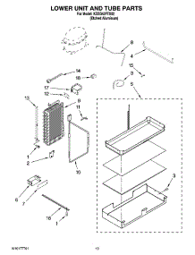 12 - Lower Unit And Tube Parts parts for Kitchenaid Refrigerator KSSS42FTX02 from AppliancePartsPros.com