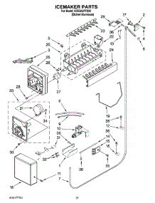 13 - Icemaker Parts parts for Kitchenaid Refrigerator KSSS42FTX02 from AppliancePartsPros.com