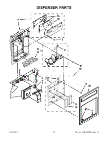 11 - Dispenser Parts parts for Kitchenaid Refrigerator KSSS42QTW02 from AppliancePartsPros.com