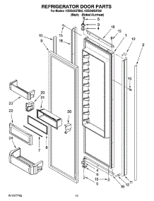 10 - Refrigerator Door Parts parts for Kitchenaid Refrigerator KSSO42QTB02 from AppliancePartsPros.com