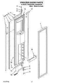 11 - Freezer Door Parts parts for Kitchenaid Refrigerator KSSO42QTB02 from AppliancePartsPros.com