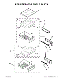 07 - Refrigerator Shelf Parts parts for Kitchenaid Refrigerator KSSS42QTB02 from AppliancePartsPros.com