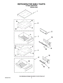 07 - Refrigerator Shelf Parts parts for Kitchenaid Refrigerator KSSC42FTS04 from AppliancePartsPros.com