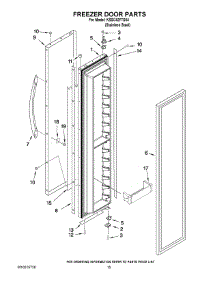 10 - Freezer Door Parts parts for Kitchenaid Refrigerator KSSC42FTS04 from AppliancePartsPros.com