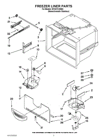 02 - Freezer Liner Parts parts for Kitchenaid Refrigerator KFIS27CXMS3 from AppliancePartsPros.com