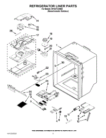 03 - Refrigerator Liner Parts parts for Kitchenaid Refrigerator KFIS27CXMS3 from AppliancePartsPros.com