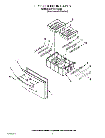 10 - Freezer Door Parts parts for Kitchenaid Refrigerator KFIS27CXMS3 from AppliancePartsPros.com