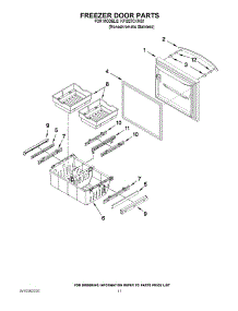 09 - Freezer Door Parts parts for Kitchenaid Refrigerator KFIS27CXMS1 from AppliancePartsPros.com