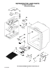 03 - Refrigerator Liner Parts parts for Kitchenaid Refrigerator KFIL27CXMS1 from AppliancePartsPros.com
