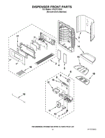 10 - Dispenser Front Parts parts for Kitchenaid Refrigerator KFIL27CXMS1 from AppliancePartsPros.com
