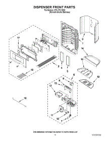 10 - Dispenser Front Parts parts for Kitchenaid Refrigerator KFIL27CXMS3 from AppliancePartsPros.com