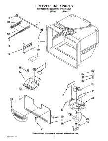 02 - Freezer Liner Parts parts for Kitchenaid Refrigerator KFIS27CXBL1 from AppliancePartsPros.com