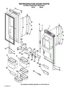 04 - Refrigerator Door Parts parts for Kitchenaid Refrigerator KFIS27CXBL1 from AppliancePartsPros.com