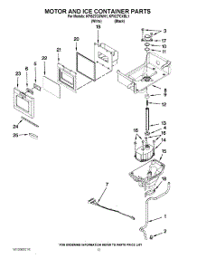 07 - Motor And Ice Container Parts parts for Kitchenaid Refrigerator KFIS27CXBL1 from AppliancePartsPros.com