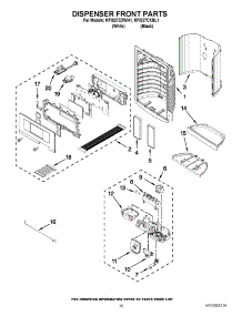10 - Dispenser Front Parts parts for Kitchenaid Refrigerator KFIS27CXWH1 from AppliancePartsPros.com