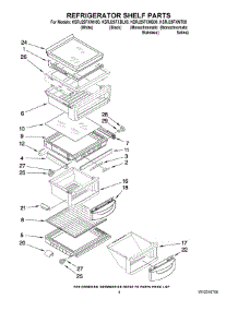 03 - Refrigerator Shelf Parts parts for Kitchenaid Refrigerator KSRJ25FXMT00 from AppliancePartsPros.com