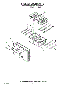 09 - Freezer Door Parts parts for Kitchenaid Refrigerator KFIS27CXBL1 from AppliancePartsPros.com