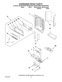 08 - Dispenser Front Parts parts for Kitchenaid Refrigerator KSRJ25FXBL00 from AppliancePartsPros.com