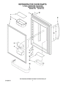 04 - Refrigerator Door Parts parts for Kitchenaid Refrigerator KBLS22EVMS3 from AppliancePartsPros.com