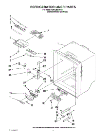 03 - Refrigerator Liner Parts parts for Kitchenaid Refrigerator KBFS25EVMS3 from AppliancePartsPros.com