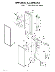 07 - Refrigerator Door Parts parts for Kitchenaid Refrigerator KFIS20XVBL00 from AppliancePartsPros.com