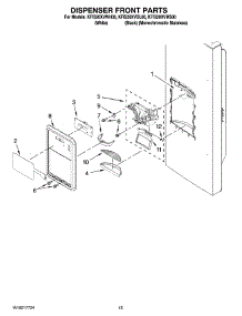 08 - Dispenser Front Parts parts for Kitchenaid Refrigerator KFIS20XVBL00 from AppliancePartsPros.com