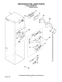 04 - Refrigerator Liner Parts parts for Kitchenaid Refrigerator KSSS48FTX03 from AppliancePartsPros.com